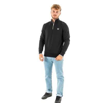 Imagen de Sudadera Fred Perry Media Cremallera M3574 Negra L