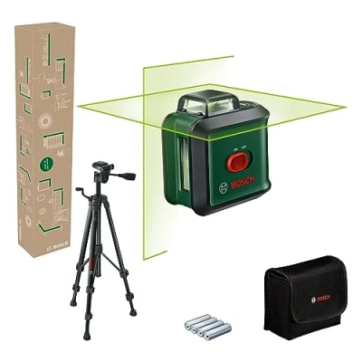 Imagen de Bosch nivel láser de líneas cruzadas UniversalLevel 360 con trípode prémium (líneas en vertical + horizontal, incl. para la alineación por toda estancia, caja e commerce)