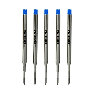 Imagen de ¡Vendedor del Reino Unido! Juegos de recambios compatibles con bolígrafos Sheaffer K. Recambio para bolígrafo punta media suave., color 5 tinta azul. x BLUE INK REFILLS