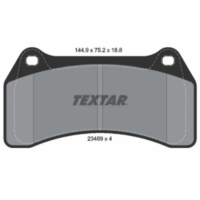 Imagen de TEXTAR 2348901 Juego de pastillas freno no preparado para indicador desgaste JAGUAR: S Type, XJ Berlina
