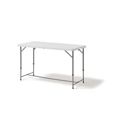 Imagen de KG KITGARDEN Mesa Plegable Portátil Multifuncional, 122x60x58/74/90cm, Blanco
