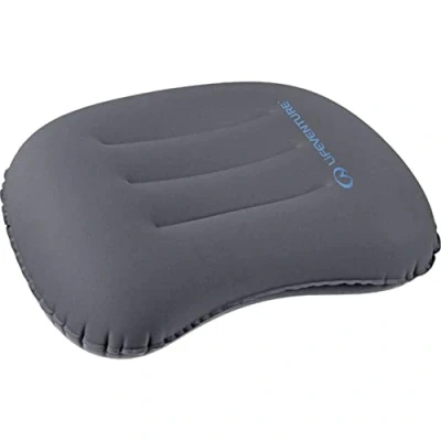 Imagen de Lifeventure Almohada Inflable Ultraligera para Acampar compacta, Inflable, cómoda y ergonómica Soporte Lumbar el Cuello, óptimo Viajes Acampadas