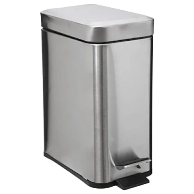 Imagen de 5five Papelera Rectangular de Cierre Suave Acero Inoxidable 5l