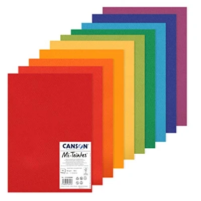 Imagen de Canson Mi Teintes Pack A3 10H 60% Abeja 160g Colores Vivos