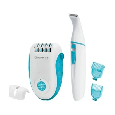 Imagen de Rowenta Depiladora Flower Love EP2851F0 Kit 3 en 1 2 velocidades, 24 pinzas, Accesorio para depilación zona bikini con peines