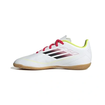 Imagen de adidas Performance F50 CLUB IN Unisex Botas de fútbol sin tacos, Talla: 37 1/3, Footwear white/core black/solar yellow Zapatos