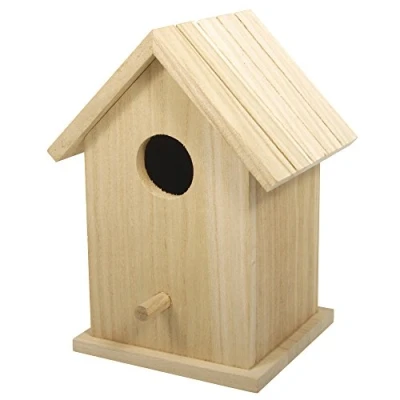 Imagen de Rayher 62291000 Casa pájaros de Madera, 12.5 x 10 17 cm, Divisible en 2 Piezas
