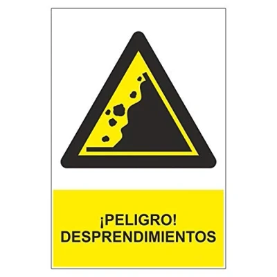 Imagen de Becral® Señal PELIGRO DESPRENDIMIENTO de tamaño 100x150mm material ADHESIVO (ref.RD36665)