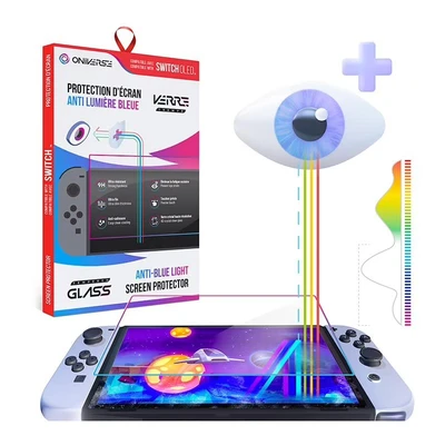 Imagen de Cristal Templado ONIVERSE anti luz azul para NINTENDO Switch OLED