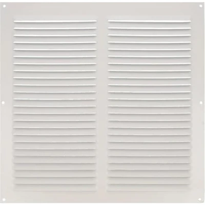 Imagen de Amig Rejilla Cuadrada de Aluminio con Mosquitera Rejillas Ventilación para Salida Aire Ideal Techo Cocina y Baño Medidas 300 X MM Color Blanco