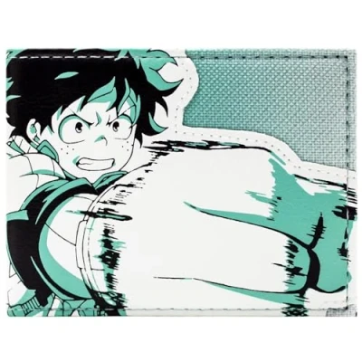 Imagen de My Hero Academia Deku One For All Billetera/Cartera Bi Fold Porta ID &amp; Tarjetero, Verde