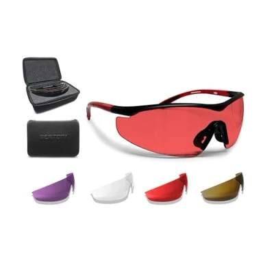 Imagen de BERTONI Gafas Protectoras Balistica Tacticas de Seguridad para Disparar con 4 Lentes Incluidas y Clip Graduadas SH898 SOS