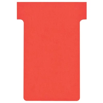 Imagen de Franken TK201 Tarjetas en T, tamaño 2, para módulos de tarjetas, 59 mm, estuche con 100 unidades, color rojo