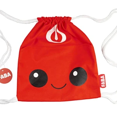 Imagen de FABA Mochila de algodón, Dibujo Animado, Color, Rojo (1)