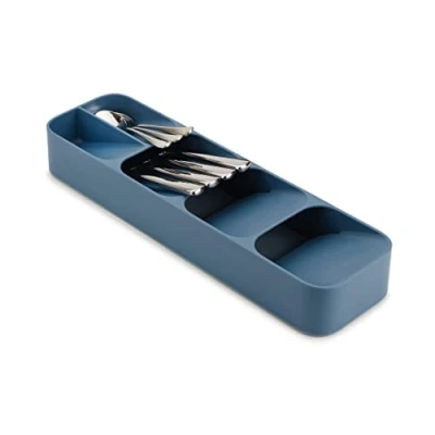 Imagen de Joseph Drawer Store Organizador Compacto para Cajones de Cubiertos, 5 Compartimentos, Capacidad más 24 Piezas, Azul