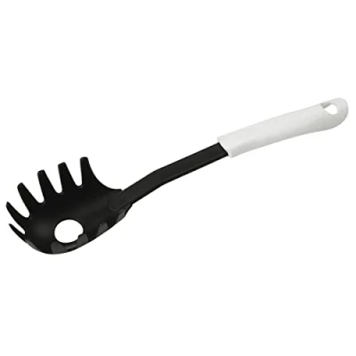 Imagen de Fackelmann Spaghettilöffel 31cm Arcadalina Cuchara para Espaguetis (31 cm, Polipropileno/Nailon), Blanco/Negro, 31x7x4 cm