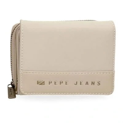 Imagen de Pepe Jeans Morgan Billetero con Monedero Beige 10x8x3 cms Poliéster y PU by Joumma Bags