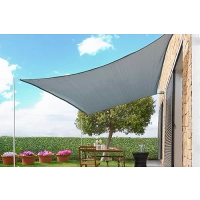 Imagen de InnovaGoods® Toldo Vela de Sombra 3x4m, Rectangular, Toldos Exterior Terraza Protección Rayos UV para Exteriores, Pergola, Jardín, Terrazas. Color Gris