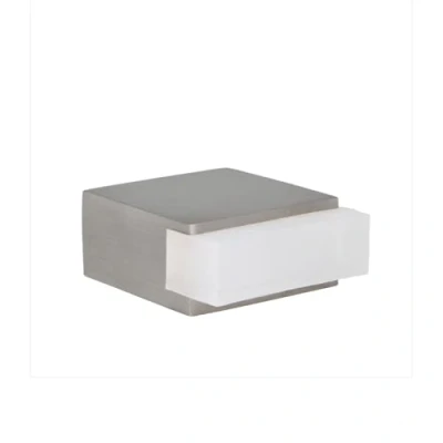 Imagen de EVI Herrajes Tope de Puerta Adhesivo Mini 25 x 14 mm Goma Blanca Cuadrado Acero Inoxidable Gran Adhesión 100% Funcional Mod. 197/25x14 BAM