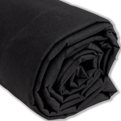 Imagen de IPEA Tela de Popelín Algodón Negro 200 cm x 150 Fabricado en Italia Tejido al Metro para Costura, Ropa, Forros, Accesorios, Patchwork Lisa Coser Lienzo