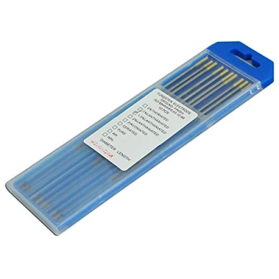 Imagen de RIVERWELD Electrodo de tungsteno para soldadura TIG oro WL15 con lantano al 1,5% 2,4 x 175 mm 10 unidades