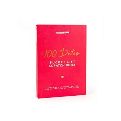 Imagen de Gift Republic Libro para rascar, edición parejas, 100 ideas de citas lista cubos, rojo, mediano