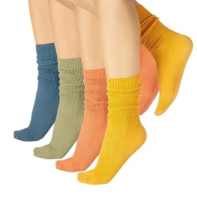 Imagen de CALZITALY PACK 4 PARES Calcetines SIN Cinturón Elástico, Mujer, Brillantes, Mini Medias a Rayas 60 DEN Made in Italy (Talla única, LUREX ASSA)
