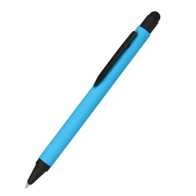 Imagen de Online bolígrafo de aluminio azul, retráctil aluminio, mina intercambiable, tinta con tacto suave, lápiz táctil, 1 unidad