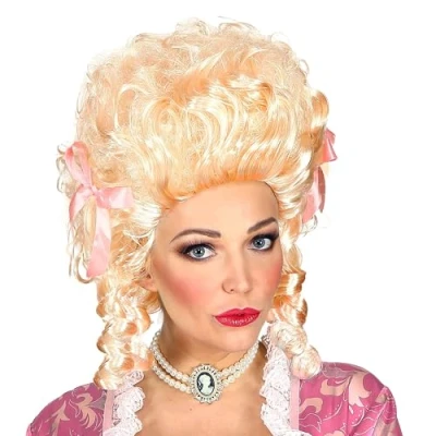 Imagen de Widmann Peluca mujer colonial, marfil, siglos XVIII y XIX, carnaval, fiesta temática