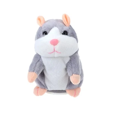 Imagen de Toyvian Hámster divertido juguete de peluche repetir mimicry para mascotas disco electrónico interactivo niños regalo aprendizaje temprano (gris)