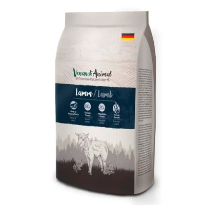 Imagen de Venandi Animal Comida Seca Premium para Gatos Cordero, 1 Pack (1 x 6,5kg), sin Cereales con Mucha Carne Fresca