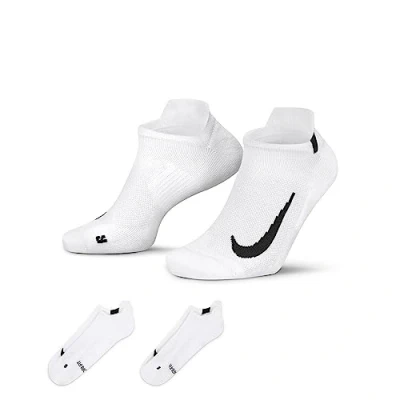 Imagen de Nike Performance 2 PACK Unisex Calcetines tobilleros, Talla: 38 42, White/black