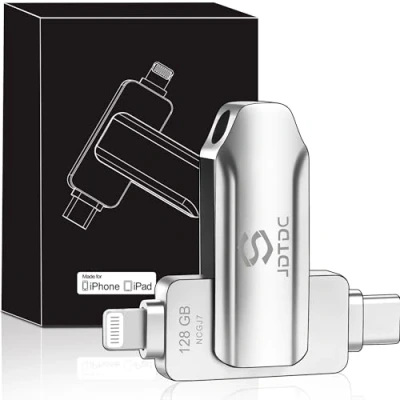 Imagen de Memoria USB para iPhone Certificación MFi Apple 128GB Almacenamiento Externo Pen Drive Lightning iPad Flash