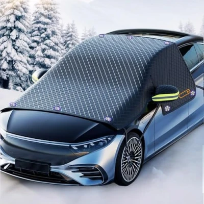 Imagen de vvvyfx Protector Parabrisas Hielo para Peugeot Rifter I 2018 2024, de Parabrisas,Cubierta Nieve del Parabrisas,Protector Parabrisas,Antigranizo