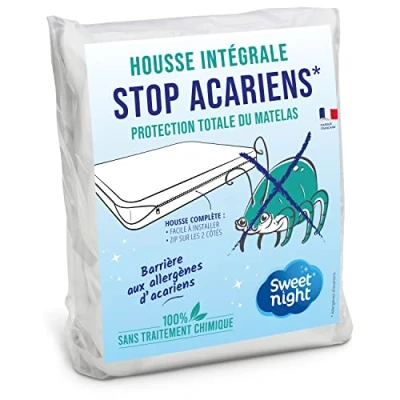 Imagen de Sweetnight Fodera integrale per materasso 120x200 cm Anti cimice e antiacaro Chiusura a cerniera Senza trattamento chimico Spessore Fino 30