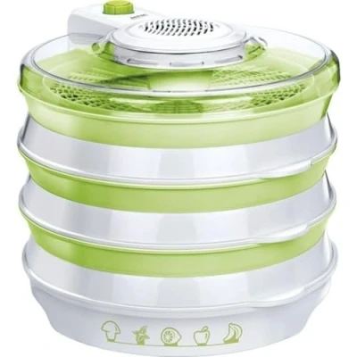 Imagen de MPM MSG 06 Deshidratador de Alimentos plegable, 6 Bandejas 30 cm, 2 Niveles Potencia, frutas, setas y verduras, 400W