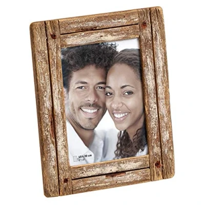 Imagen de Walther Design YA520W Dupla, marco de retrato madera en shabby chic, blanco / Marrón (naturaleza)al, formato imagen 15 x 20 cm