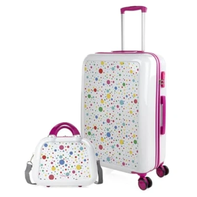 Imagen de Itaca Viaje PC SET Juego de maletas, Talla: One Size, Blanco fucsia