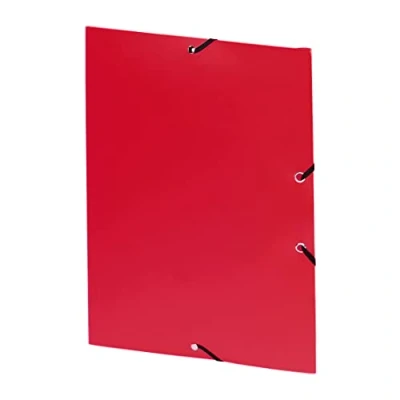 Imagen de Viquel Carpeta de 3 solapas, polipropileno, cierre goma elástica, tamaño A4, color rojo