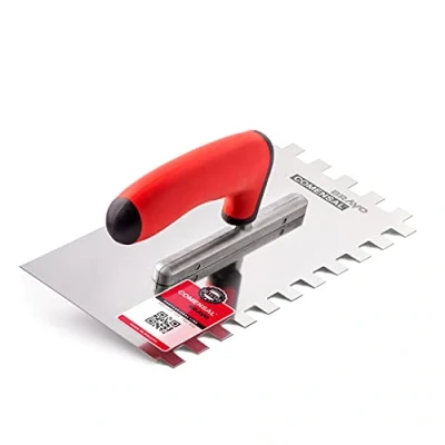 Imagen de COMENSAL® Llana Dentada INOX Peine para Colocación de Baldosas Espátula Mango Ergonomico Made in EU 12x12 mm