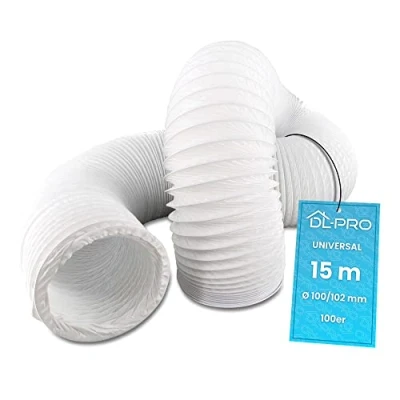 Imagen de DL pro 15m Tubo flexible para salida de aire Ø 100 / 102mm acondicionado,secadora ropa y campana extractora cocina