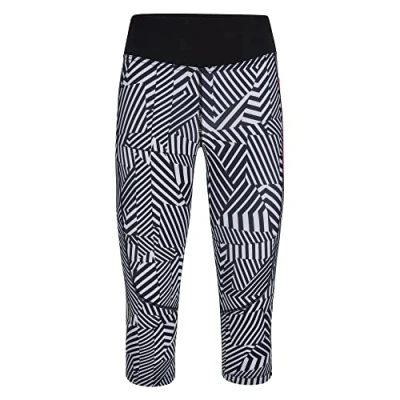 Imagen de Macron Run Scd Cheryl Light Stretch 3/4 Pants Wht/Blk Wmn Pantalones, Mujer, Blanco Negro, M