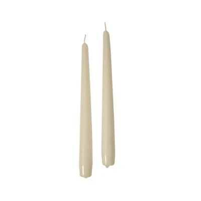 Imagen de Cereria di Giorgio Risthò Velas cónicas para candelabro, Cera de parafina, Blanco Perla (ral 1013), 2.2 cm, 10