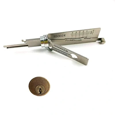 Imagen de SS002R 2 en 1 herramientas de selección y decodificador para cerradura puerta S Groove, Pro ganzúa, herramienta abierta bloqueo