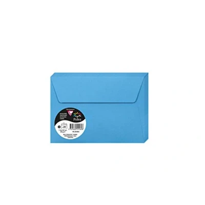 Imagen de Clairefontaine 5556C Pollen Pack de 20 Sobres Formato C6 (11, 4x16, 2cm) 120g Autoadhesivos Azul Turquesa