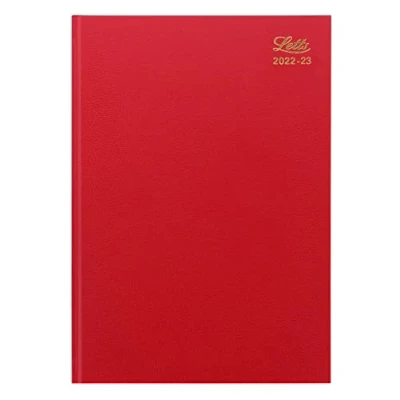Imagen de Letts Standard Agenda académica (A4, 22 23, vista semanal, 13 meses), color rojo
