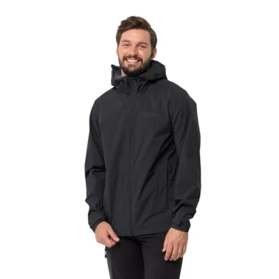 Imagen de Jack Wolfskin Elsberg Jkt M 2,5 litros Chaqueta Resistente a la Intemperie, Hombre, Negro, XXL
