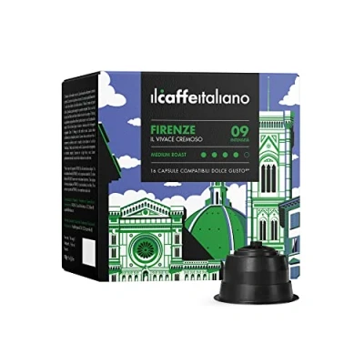 Imagen de Il Caffè Italiano Capsulas Compatibles Dolce Gusto Firenze 96 uds Cápsulas Compatibles, Notas de Chocolate y Avellanas Nescafe Made In Italy Frhome