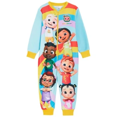Imagen de CoComelon Mono para Niños Pijamas Todo en uno Niñas Polar Pjs JJ Ropa de Dormir Unisex con Cremallera
