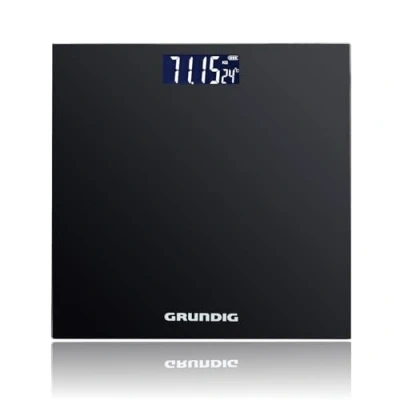 Imagen de Grundig Bascula de Baño Digital Balanza Peso Corporal hasta 180kg Báscula Inteligente para Medidas en kg/lb 500gr Precisa con Pantalla Negra